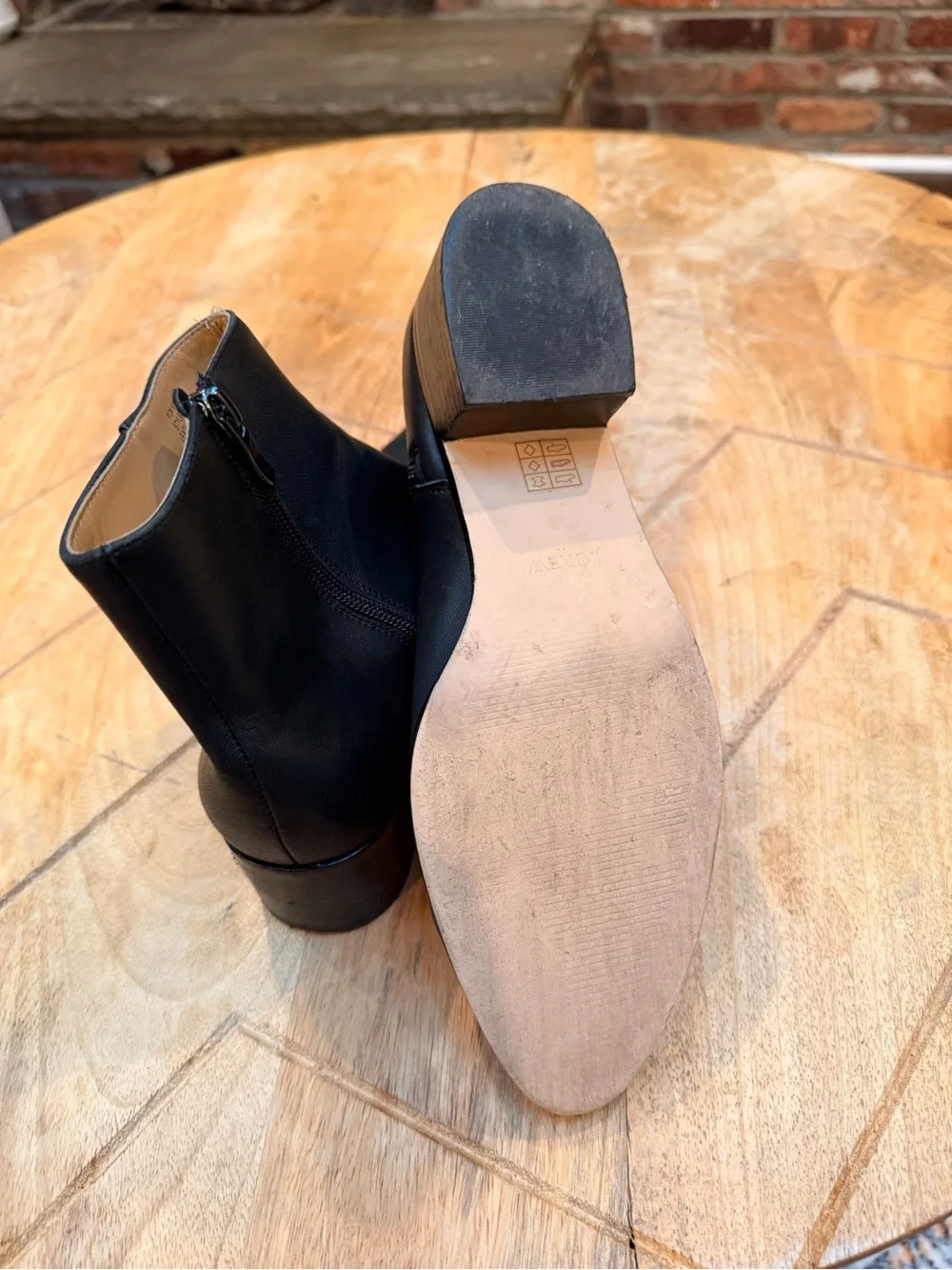 J. Crew Black Leather Ankle Booties